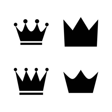 Crown ikon vektörü. taç işareti ve sembol