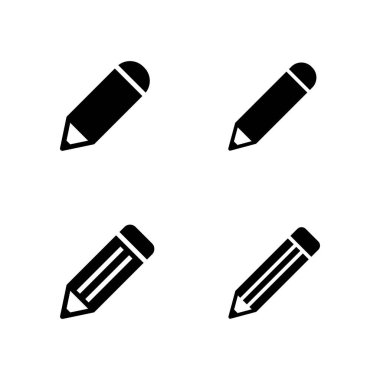 Kalem simgesi vektörü. Kalem işareti ve sembol. Simge vektörünü düzenle