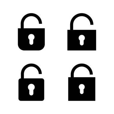 Simge vektörünü aç. İşaret ve sembolün kilidini aç. Kilitlenmemiş asma kilit simgesi