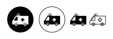 Ambulance icon vector for web and mobile app. ambulance truck sign and symbol. ambulance car