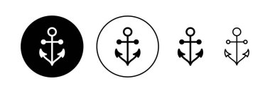 Anchor icon vector for web and mobile app. Anchor sign and symbol. Anchor marine icon.