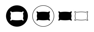 Web ve mobil uygulama için yastık simgesi vektörü. Yastık işareti ve sembol. Rahat yumuşacık yastık.