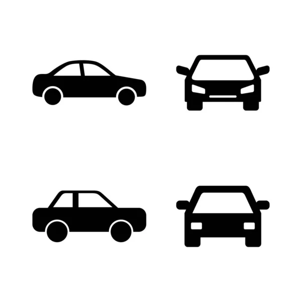 汽车图标向量 汽车标志和符号 小轿车 — 图库矢量图片