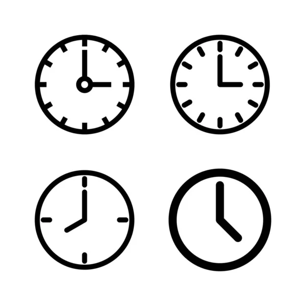 Vettore Dell Icona Dell Orologio Segno Tempo Simbolo Icona Dell — Vettoriale Stock