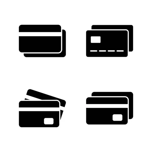 Wektor Ikony Karty Kredytowej Znak Symbol Płatności Kartą Kredytową — Wektor stockowy