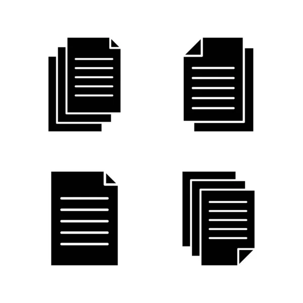 Vektor Ikony Dokumentu Papírová Značka Symbol Ikona Souboru — Stockový vektor