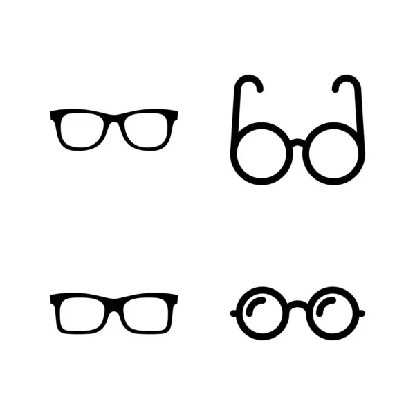 Vettore Icona Occhiali Segno Simbolo Degli Occhiali — Vettoriale Stock