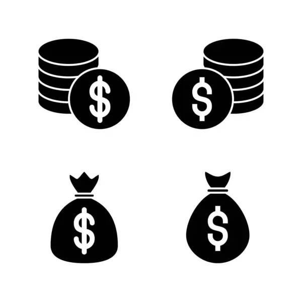 Pénz Ikon Vektor Pénzjel Szimbólum — Stock Vector