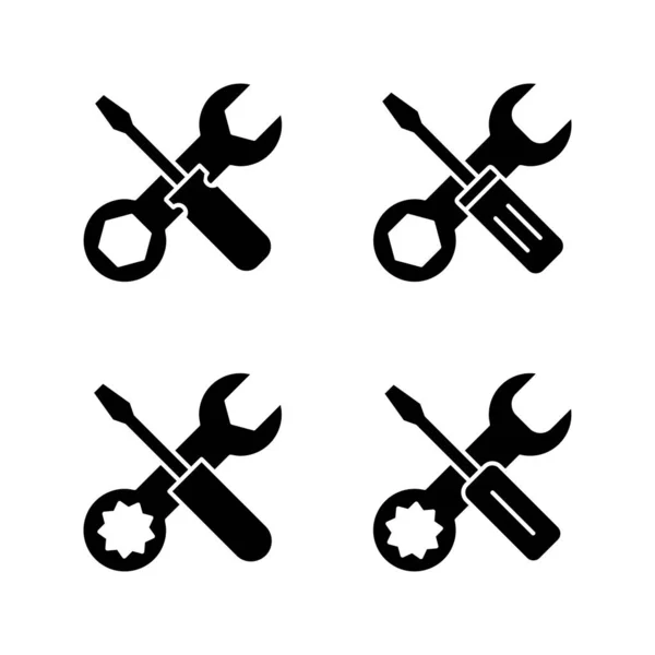 Ремонт Инструментов Иконка Вектор Знак Инструмента Символ Векторная Икона Ключ — стоковый вектор