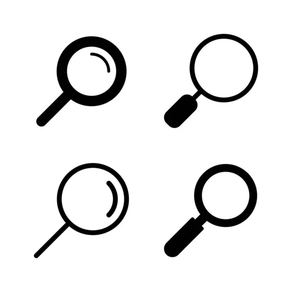 Symbolvektor Durchsuchen Lupe Suchen Zeichen Und Symbol — Stockvektor