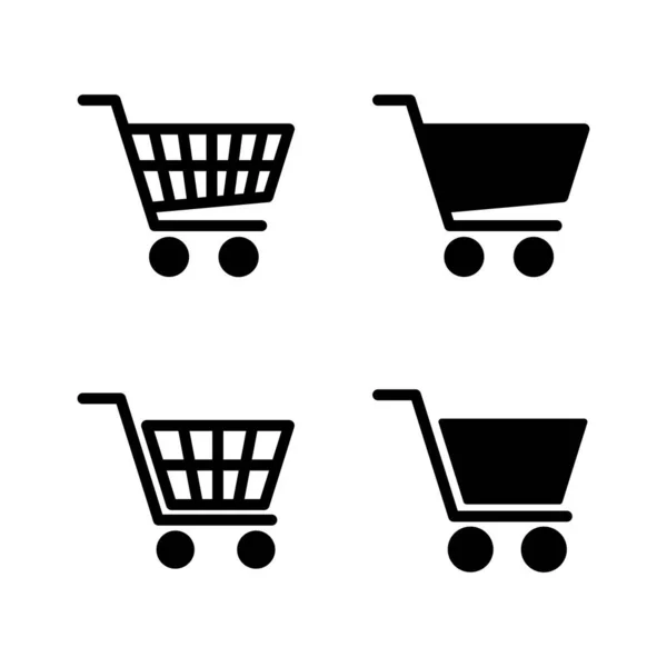 Shopping Icon Vector Shopping Cart Sign Symbol Trolley Icon — Stock Vector