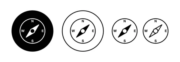 Compass Icon Vector Web Mobile App Arrow Compass Icon Sign - Stok Vektor