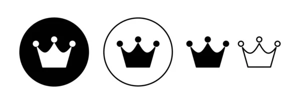 Crown Icon Vector Web Mobile App Crown Sign Symbol — Wektor stockowy