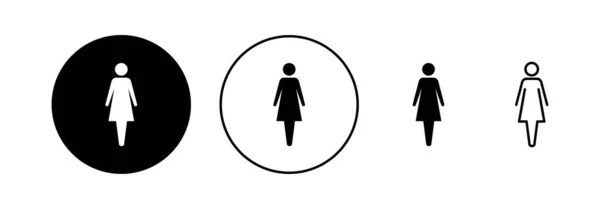 Female Icon Vector Web Mobile App Woman Sign Symbol — 스톡 벡터