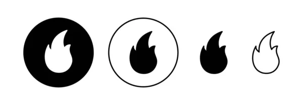 Fire Icon Vector Web Mobile App Fire Sign Symbol — Vettoriale Stock