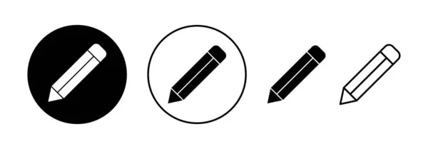 Pencil Icon Vector Web Mobile App Pen Sign Symbol Edit — Stock Vector