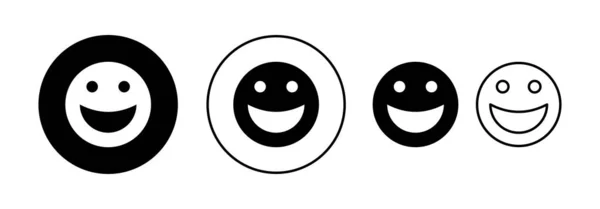 Sorridere Icona Vettoriale Web App Mobile Icona Emoticon Sorriso Segno — Vettoriale Stock