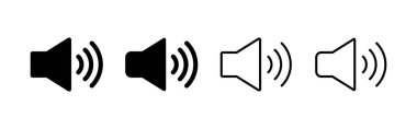 Sözcü simgesi vektörü. Ses düzeyi ve sembol. Hoparlör ikonu. ses sembolü