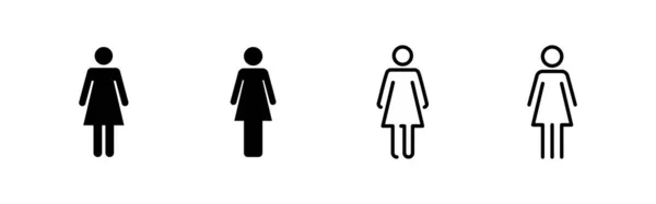 Weiblicher Symbolvektor Zeichen Und Symbol Der Frau — Stockvektor