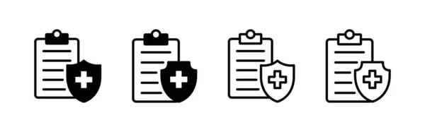 医疗保险图标向量 健康保险标志和符号 — 图库矢量图片