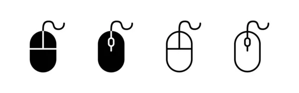 Mouse Icon Vector Click Sign Symbol Pointer Icon Vector — Stock Vector