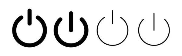 Вектор Значка Мощности Знак Символ Переключателя Питания Электроэнергия — стоковый вектор