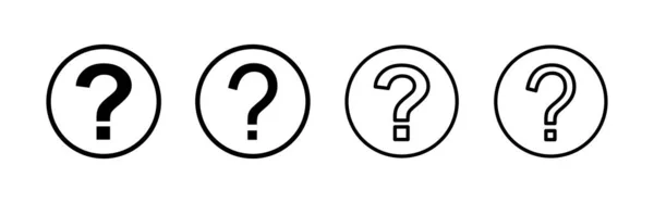 Question Icon Vector Question Mark Sign Symbol — Stock Vector