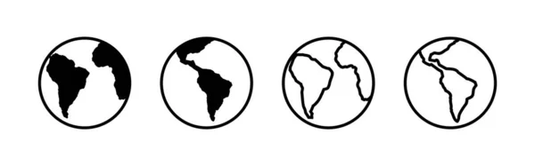 World Map Vector Worldmap Sign Symbol Globe Icon — Stock Vector