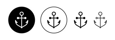 Anchor icon vector for web and mobile app. Anchor sign and symbol. Anchor marine icon.