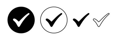 Check mark icon vector for web and mobile app. Tick mark sign and symbol