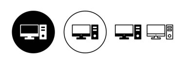 Computer icon vector for web and mobile app. computer monitor sign and symbol