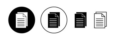 Document icon vector for web and mobile app. Paper sign and symbol. File Icon
