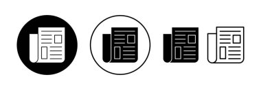 Web ve mobil uygulama için gazete simgesi vektörü. Haber kağıdı işareti ve sembolize