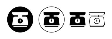 Web ve mobil uygulama için simge vektörünü ölçeklendirir. Ağırlık ölçeği işareti ve simgesi