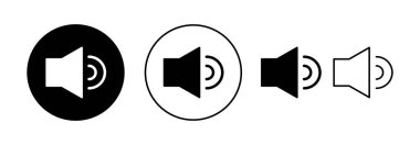 Web ve mobil uygulama için ikon vektörü. Ses düzeyi ve sembol. Hoparlör ikonu. ses sembolü
