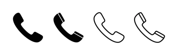 Chiama Vettore Icona Segnale Telefonico Simbolo Icona Del Telefono Contattaci — Vettoriale Stock