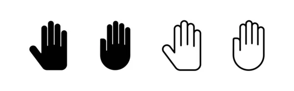 Hand Ikon Vektor Handtecken Och Symbol Palm — Stock vektor