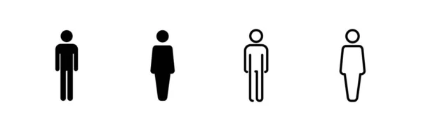 人的图标向量 男性标志和符号 人的符号 — 图库矢量图片