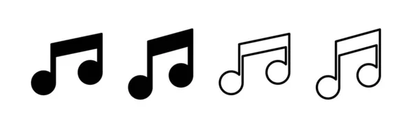 音乐图标向量 注意音乐符号和符号 — 图库矢量图片