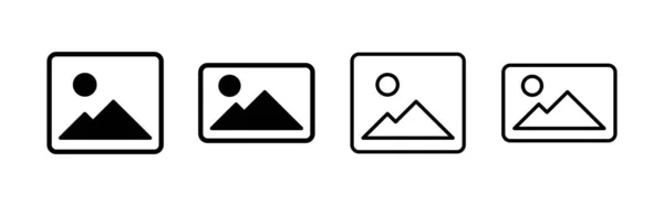 图片图标向量 照片画廊的标志和符号 图像图标 — 图库矢量图片