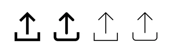 Subir Vector Icono Signo Símbolo Datos Carga — Archivo Imágenes Vectoriales