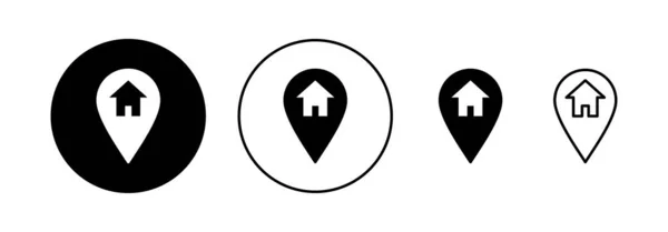 Address Icon Vector Web Mobile App Home Location Sign Symbol — ストックベクタ