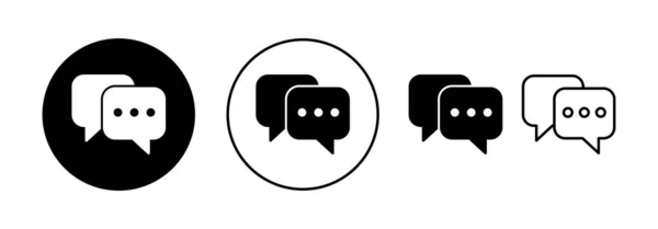 Chat Icon Vector Web Mobile App Speech Bubble Sign Symbol — Image vectorielle