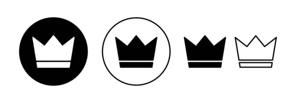 Вектор Піктограм Корони Веб Мобільного Додатку Знак Символ Корони — стоковий вектор