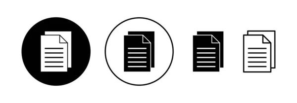 Document Icon Vector Web Mobile App Paper Sign Symbol File — Archivo Imágenes Vectoriales