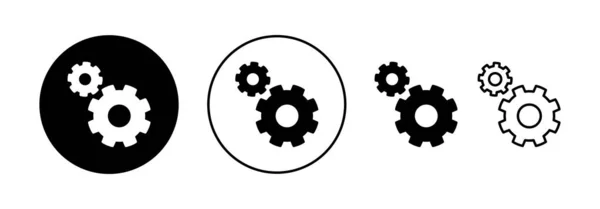 为Web和移动应用程序设置Icon向量 曲柄设置符号和符号 齿轮标志 — 图库矢量图片