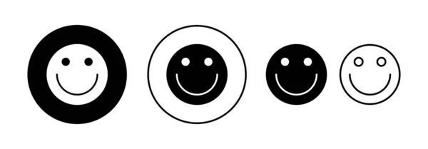 Web Mobil Uygulama Için Gülümse Simgesi Vektörü Gülümseme Simgesi Geribildirim — Stok Vektör