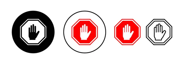 Stop Icône Vecteur Pour Web Application Mobile Stop Panneau Routier — Image vectorielle