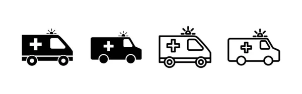 Icono Ambulancia Vector Señal Camión Ambulancia Símbolo Coche Ambulancia — Archivo Imágenes Vectoriales