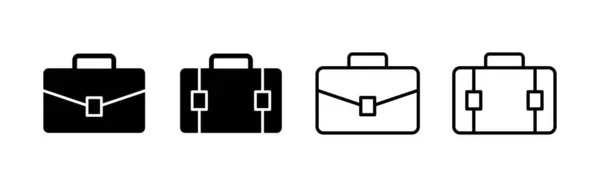 ブリーフケースアイコンベクトル スーツケースのサインとシンボル 荷物記号 — ストックベクタ